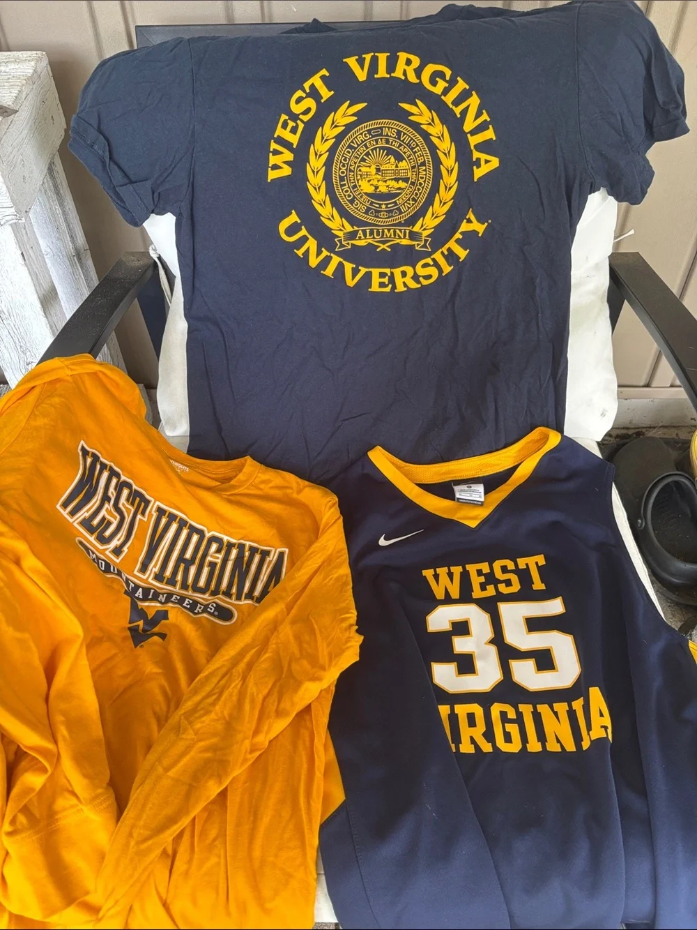 West Virginia Navy and Gold Tee & Jersey Set